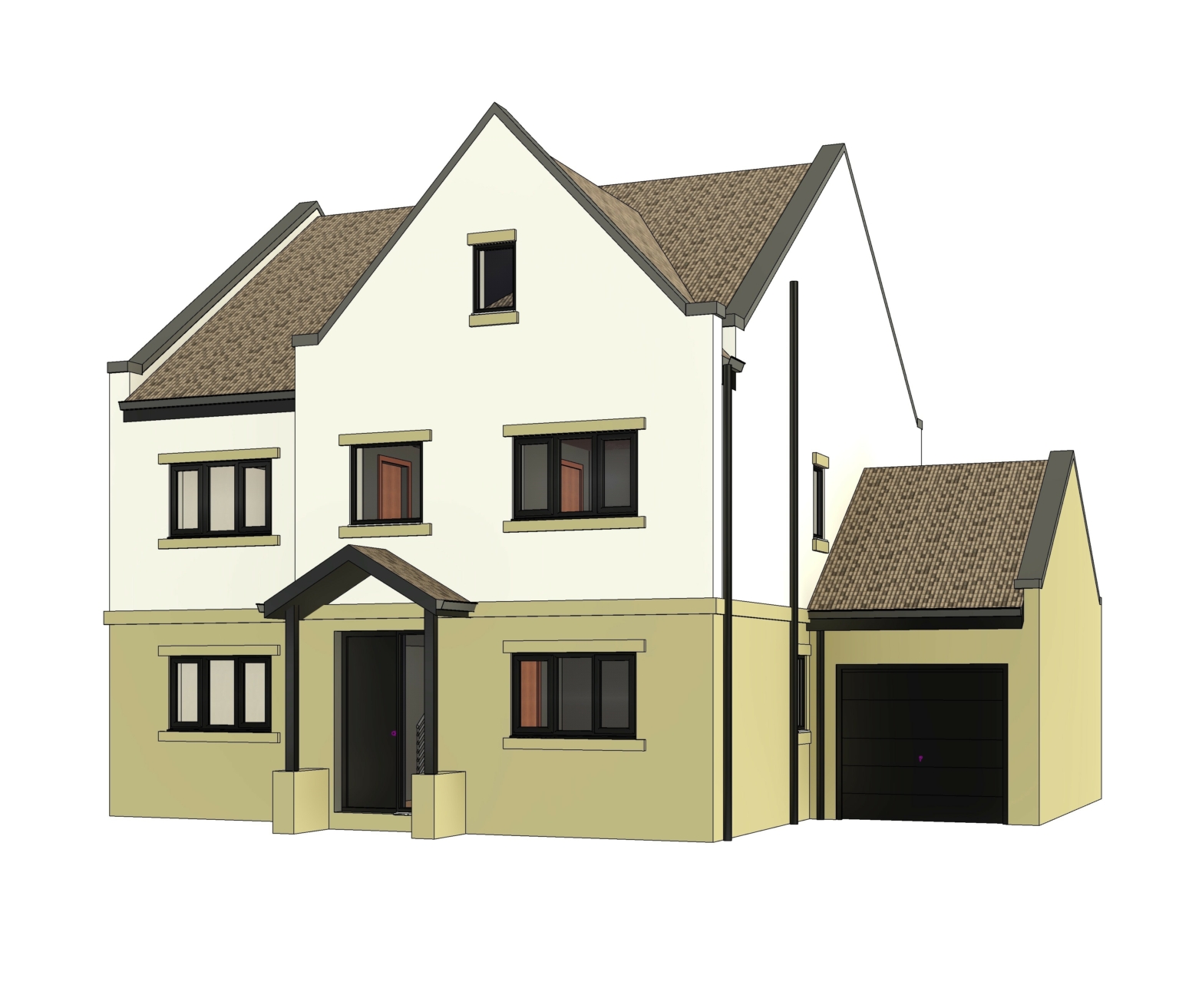 large detached house 3D image